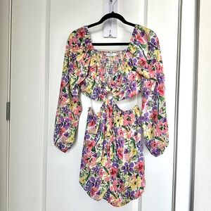Lush Floral Long Sleeve Romper